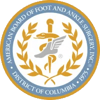 Logo Recognizing David P Biesinger, DPM Inc's affiliation with American Board of Foot and Ankle Surgery